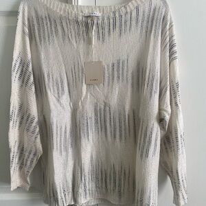 Sioni Women's Cream and Blue Sweater